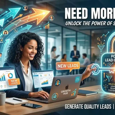 a digital marketing expert working on his laptop and unlocking the power of lead generation